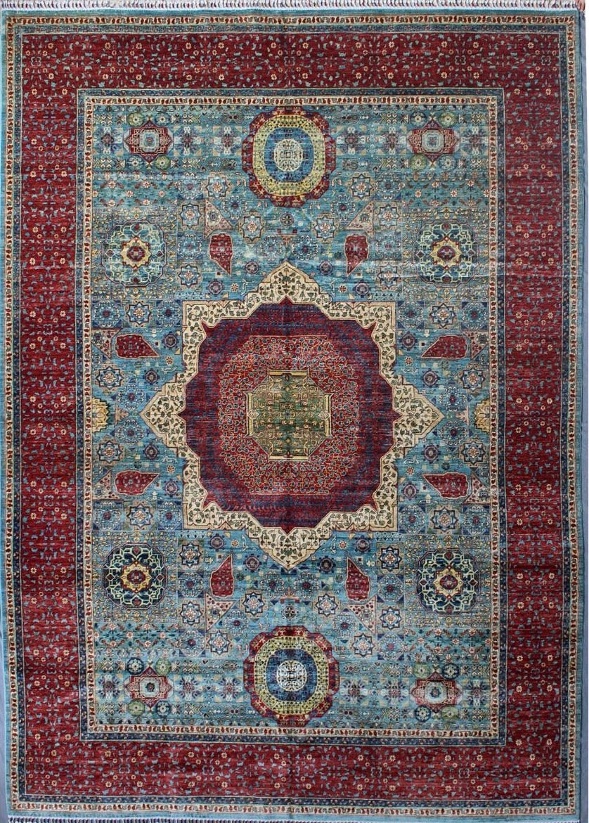 Fine Hand Knotted Mamluk Size: 4.15 x 3.03