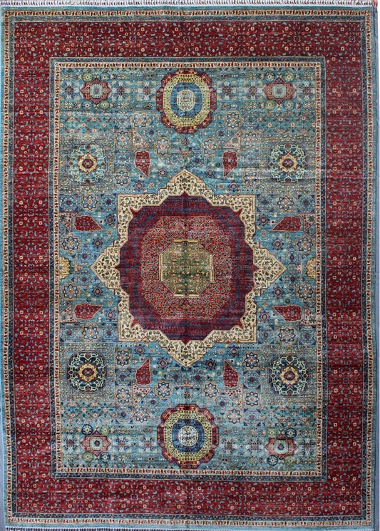 Fine Hand Knotted Mamluk Size: 4.15 x 3.03