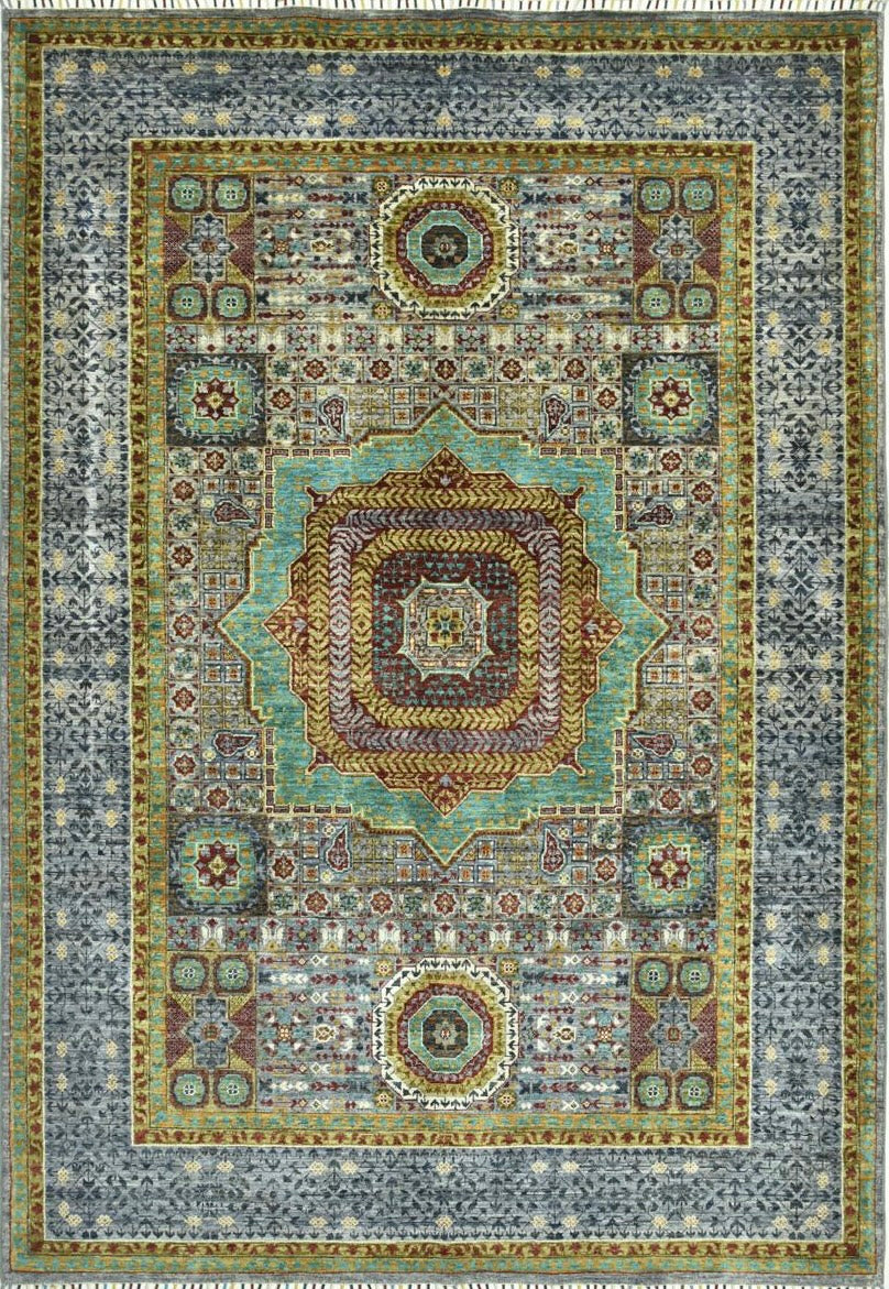 Super Fine Hand Knotted Mamluk Size: 2.55 x 1.77